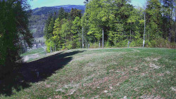 Prostřední část sjezdovky a snowpark
