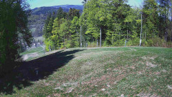 Prostřední část sjezdovky a snowpark