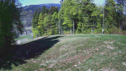 Prostřední část sjezdovky a snowpark