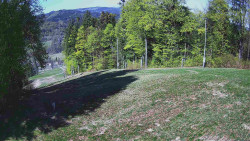 Prostřední část sjezdovky a snowpark