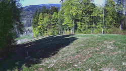 Prostřední část sjezdovky a snowpark