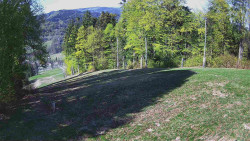 Prostřední část sjezdovky a snowpark