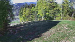 Prostřední část sjezdovky a snowpark