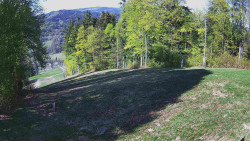 Prostřední část sjezdovky a snowpark
