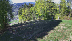 Prostřední část sjezdovky a snowpark