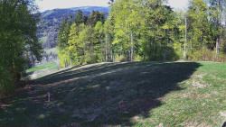 Prostřední část sjezdovky a snowpark