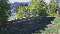 Prostřední část sjezdovky a snowpark