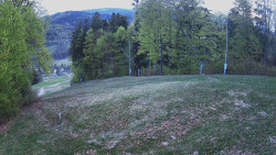 Prostřední část sjezdovky a snowpark
