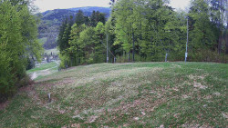 Prostřední část sjezdovky a snowpark