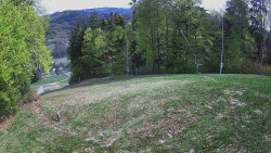 Prostřední část sjezdovky a snowpark