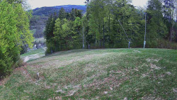 Prostřední část sjezdovky a snowpark