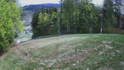 Prostřední část sjezdovky a snowpark