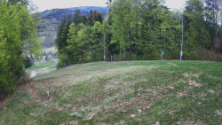 Prostřední část sjezdovky a snowpark