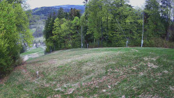 Prostřední část sjezdovky a snowpark