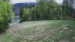 Prostřední část sjezdovky a snowpark