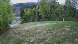 Prostřední část sjezdovky a snowpark