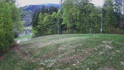 Prostřední část sjezdovky a snowpark