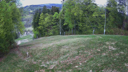Prostřední část sjezdovky a snowpark
