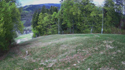 Prostřední část sjezdovky a snowpark