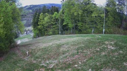 Prostřední část sjezdovky a snowpark