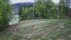 Prostřední část sjezdovky a snowpark