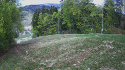 Prostřední část sjezdovky a snowpark