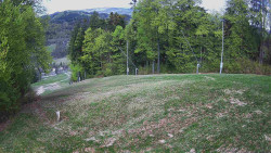 Prostřední část sjezdovky a snowpark