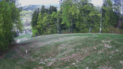 Prostřední část sjezdovky a snowpark