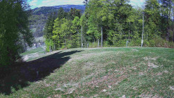 Prostřední část sjezdovky a snowpark