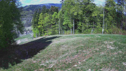 Prostřední část sjezdovky a snowpark
