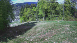 Prostřední část sjezdovky a snowpark