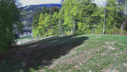 Prostřední část sjezdovky a snowpark