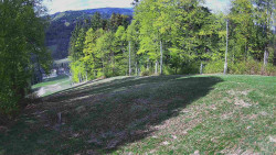 Prostřední část sjezdovky a snowpark