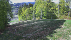 Prostřední část sjezdovky a snowpark