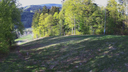 Prostřední část sjezdovky a snowpark