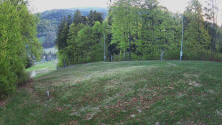 Prostřední část sjezdovky a snowpark