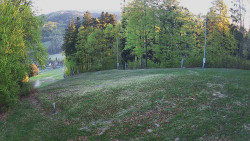 Prostřední část sjezdovky a snowpark