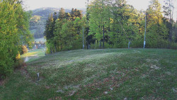 Prostřední část sjezdovky a snowpark