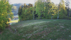 Prostřední část sjezdovky a snowpark