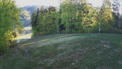 Prostřední část sjezdovky a snowpark