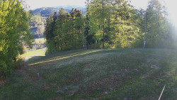 Prostřední část sjezdovky a snowpark