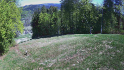 Prostřední část sjezdovky a snowpark