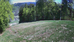 Prostřední část sjezdovky a snowpark