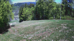 Prostřední část sjezdovky a snowpark