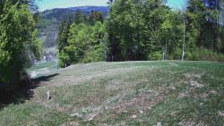 Prostřední část sjezdovky a snowpark