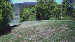 Prostřední část sjezdovky a snowpark