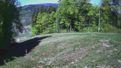 Prostřední část sjezdovky a snowpark