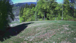 Prostřední část sjezdovky a snowpark