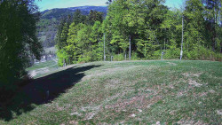 Prostřední část sjezdovky a snowpark