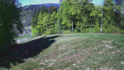 Prostřední část sjezdovky a snowpark